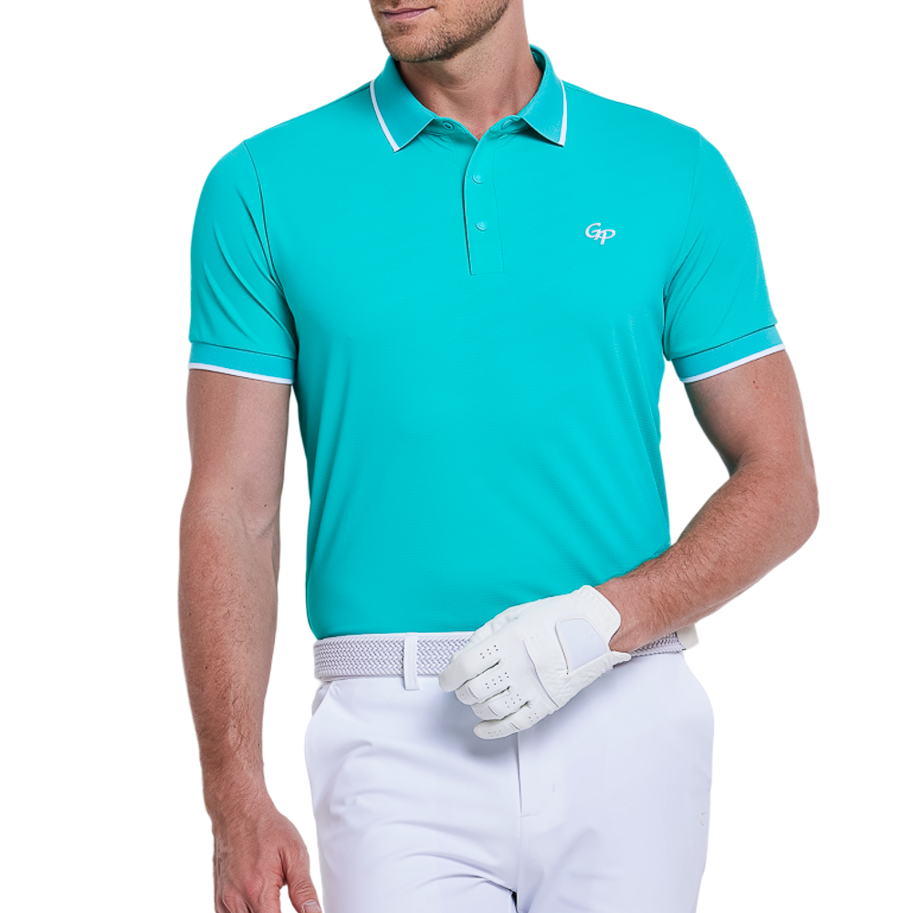 メンズ アイスフィール ジャカード 半袖Tシャツ（ティールグリーン）