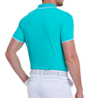 Men's Ice-Feel Jacquard Short-Sleeve T-Shirt (Teal Green)