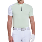 男方格透氣短袖(淺綠)