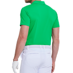 上質なビーズ生地を使用したメンズ半袖シャツ（グラスグリーン）