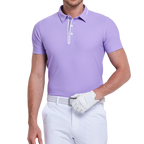 メンズ マカロン 半袖Tシャツ（パープル）