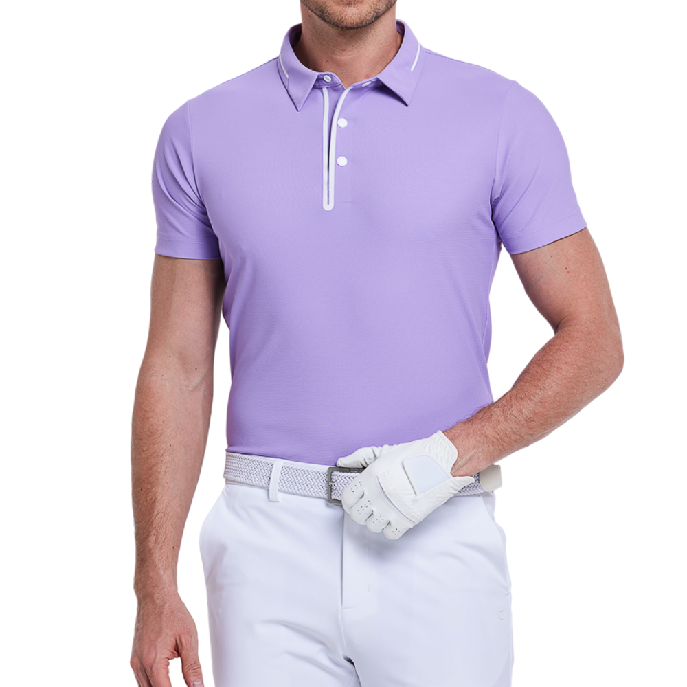 メンズ マカロン 半袖Tシャツ（パープル）