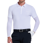 Men's moisture-wicking short-sleeved shirt (white)