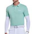 Men's moisture-wicking short-sleeved shirt (stone blue-green)