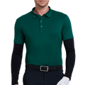 Men's moisture-wicking short-sleeved shirt (dark pine green)