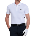 Men's short-sleeved shirt with side waist openings for a cooling effect (white)