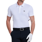 涼感効果のあるサイドオープンのメンズ半袖シャツ（ホワイト）