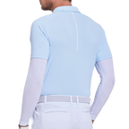 Men's striped short-sleeved shirt (pink and blue)