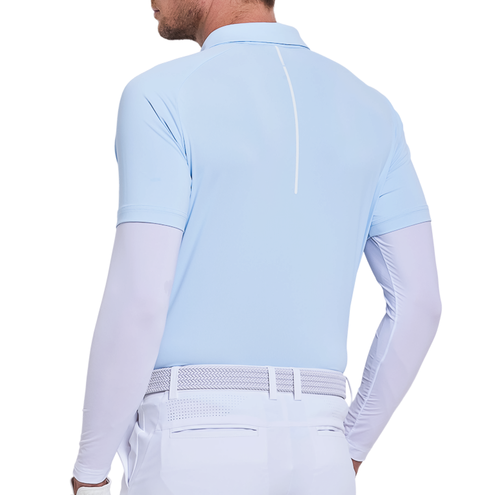 メンズストライプ半袖シャツ（ピンクとブルー）