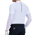 Men's striped short-sleeved shirt (white)