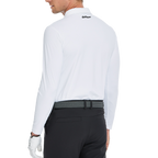 Men's high-density collared long-sleeved shirt (white)