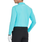 メンズ フィラ 長袖シャツ（ラペルカラー、アイスブルー）