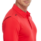 Men's Fila long-sleeved collared shirt (red)