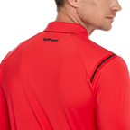Men's Fila long-sleeved collared shirt (red)