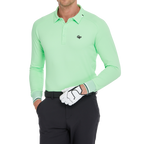 Men's Soft-Light Lapel Long-Sleeve Top (Lily Green)