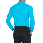 Men's Soft-Light Lapel Long-Sleeve Top (Turquoise Blue)