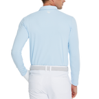 Men's high-density breathable lapel long-sleeved shirt (light blue)