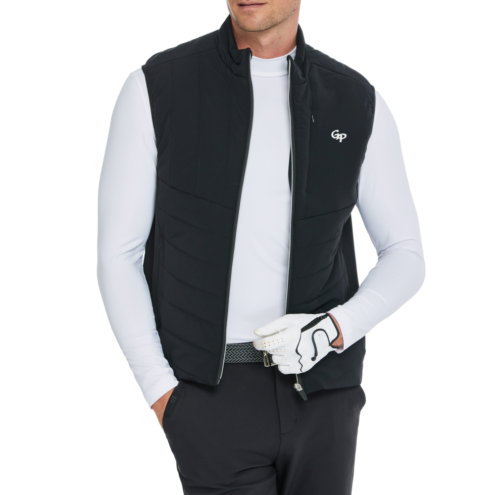 Men's Thickened Padded Warm Vest (Black)