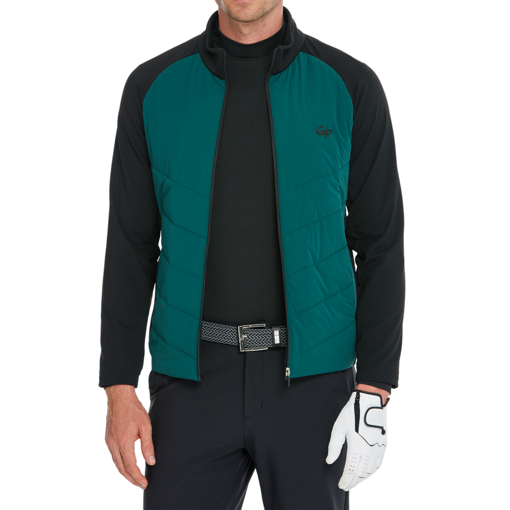 Men's Thick, Cotton-Filled Warm Jacket (Dark Green)