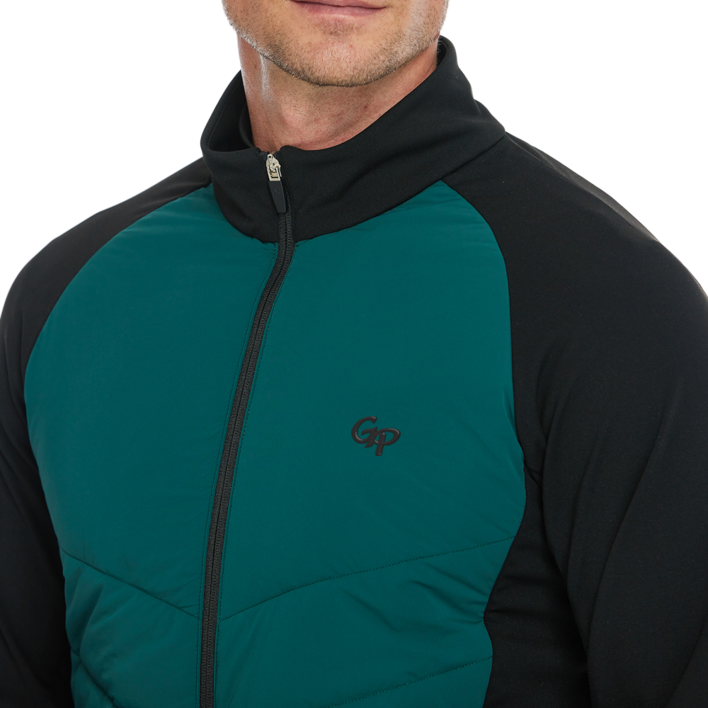 Men's Thick, Cotton-Filled Warm Jacket (Dark Green)