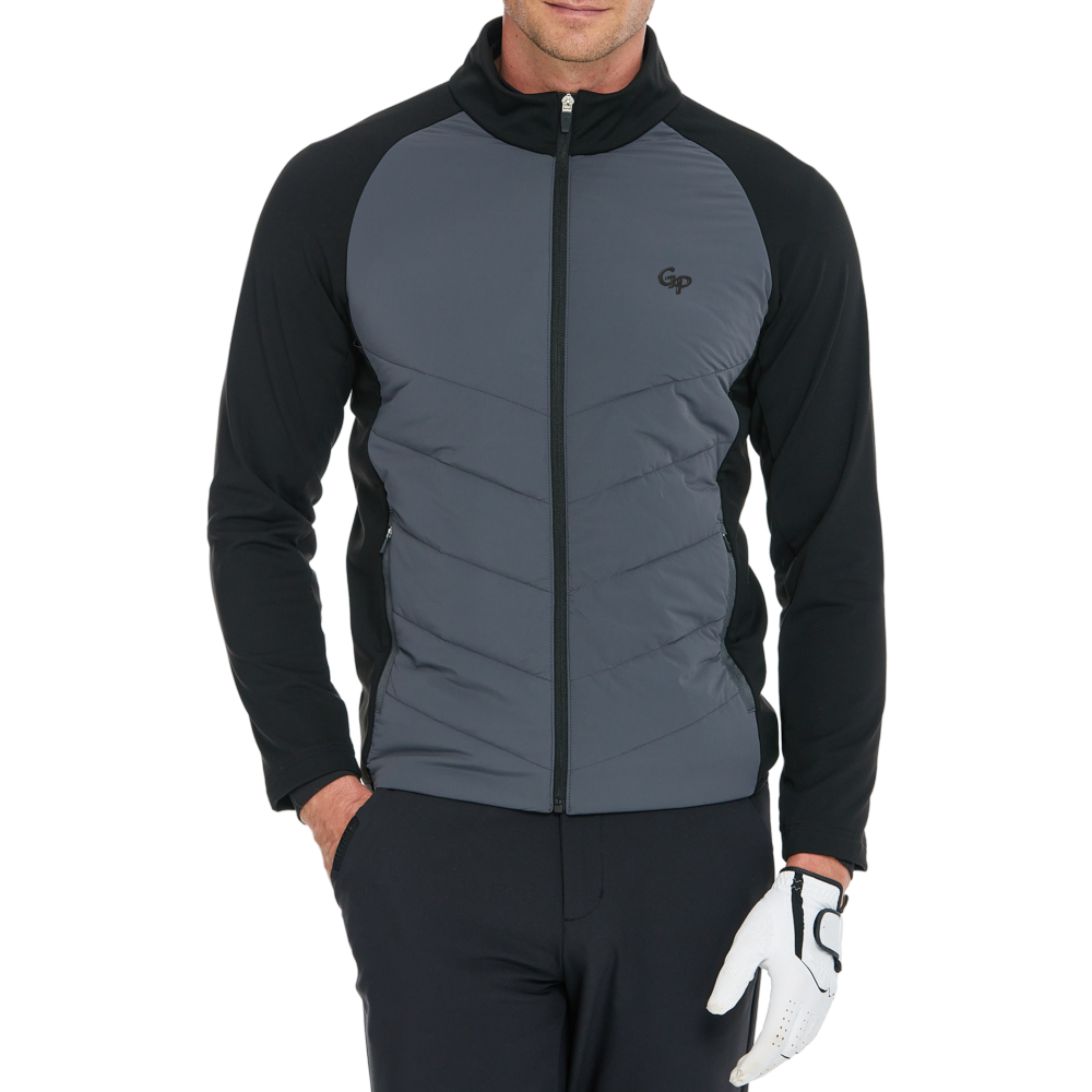 Men's Thick, Padded Warm Jacket (Dark Gray)