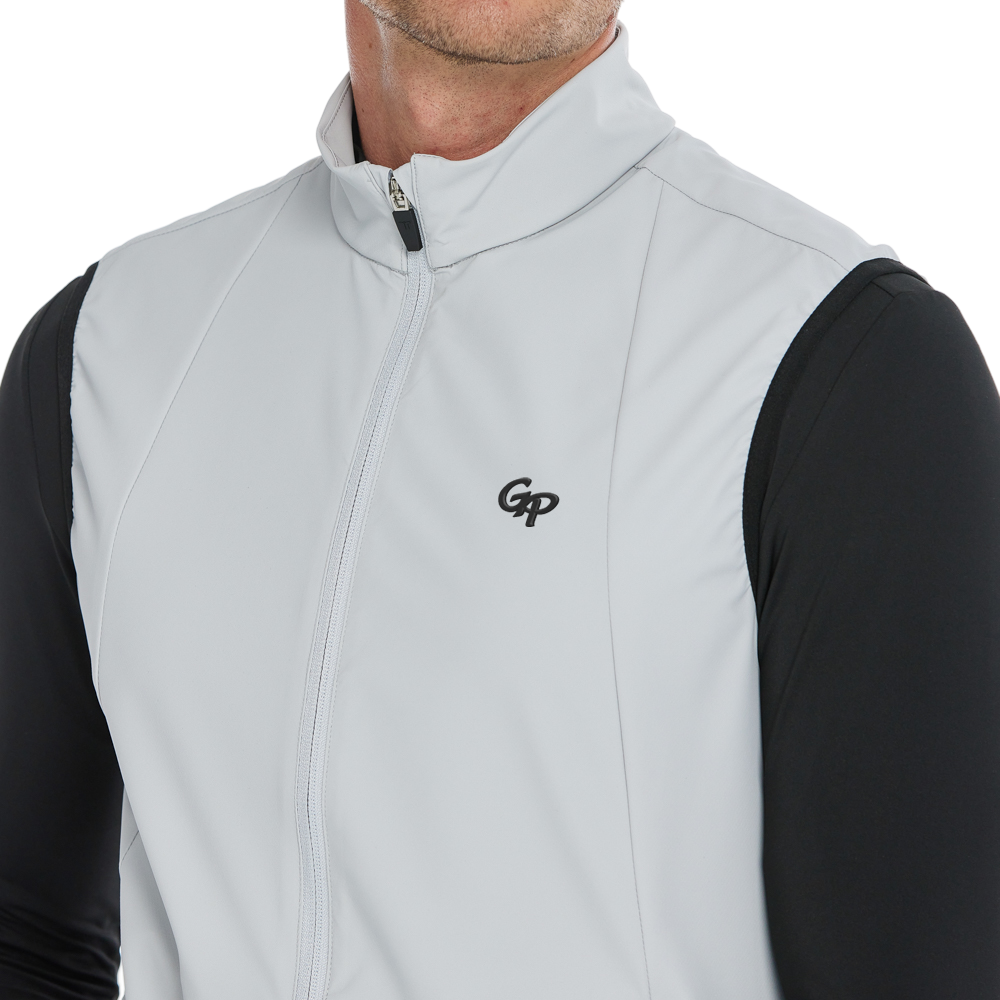 Men's lightweight windproof and water-repellent vest (grey)