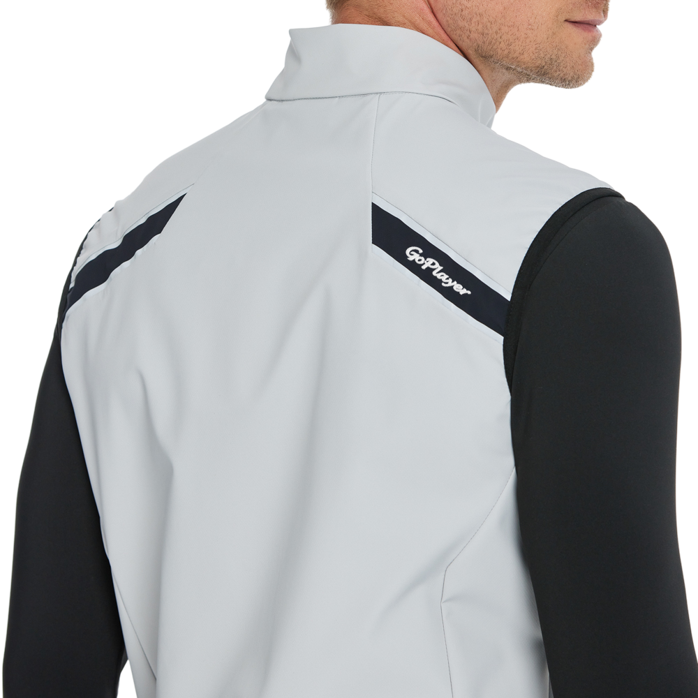 Men's lightweight windproof and water-repellent vest (grey)