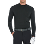Men's long-sleeved turtleneck undershirt (black)