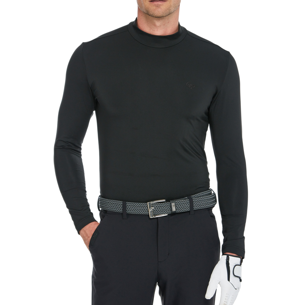 Men's long-sleeved turtleneck undershirt (black)