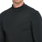 Men's long-sleeved turtleneck undershirt (black)
