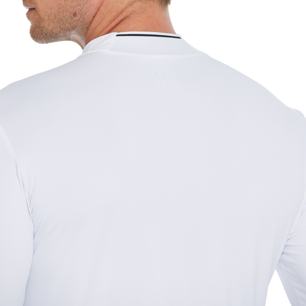 Men's long-sleeved undershirt with a turtleneck (white)