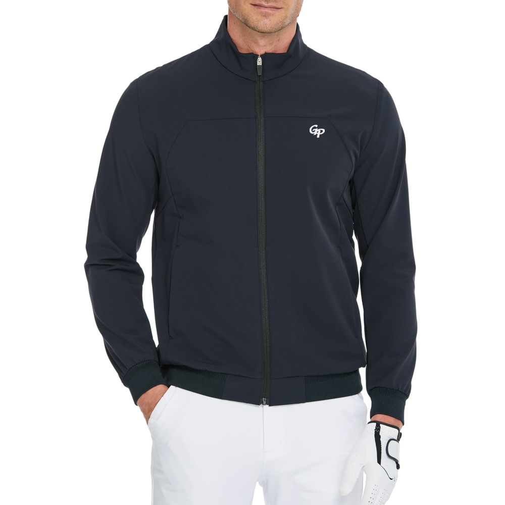 Men's lightweight windproof and water-repellent windbreaker (black)