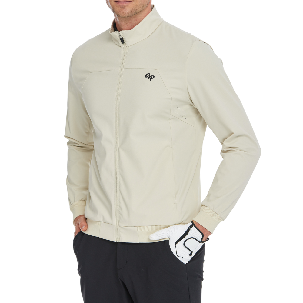 Men's lightweight windproof and water-repellent windbreaker (khaki)