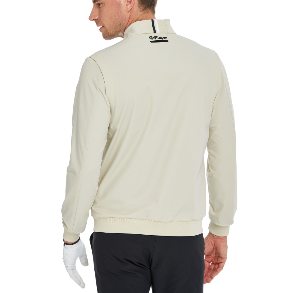 Men's lightweight windproof and water-repellent windbreaker (khaki)