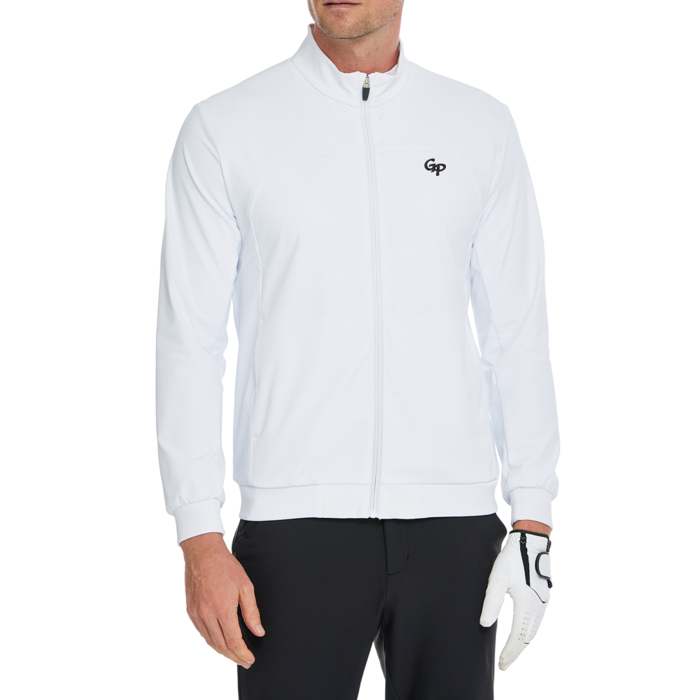 Men's lightweight windproof and water-repellent windbreaker (white)