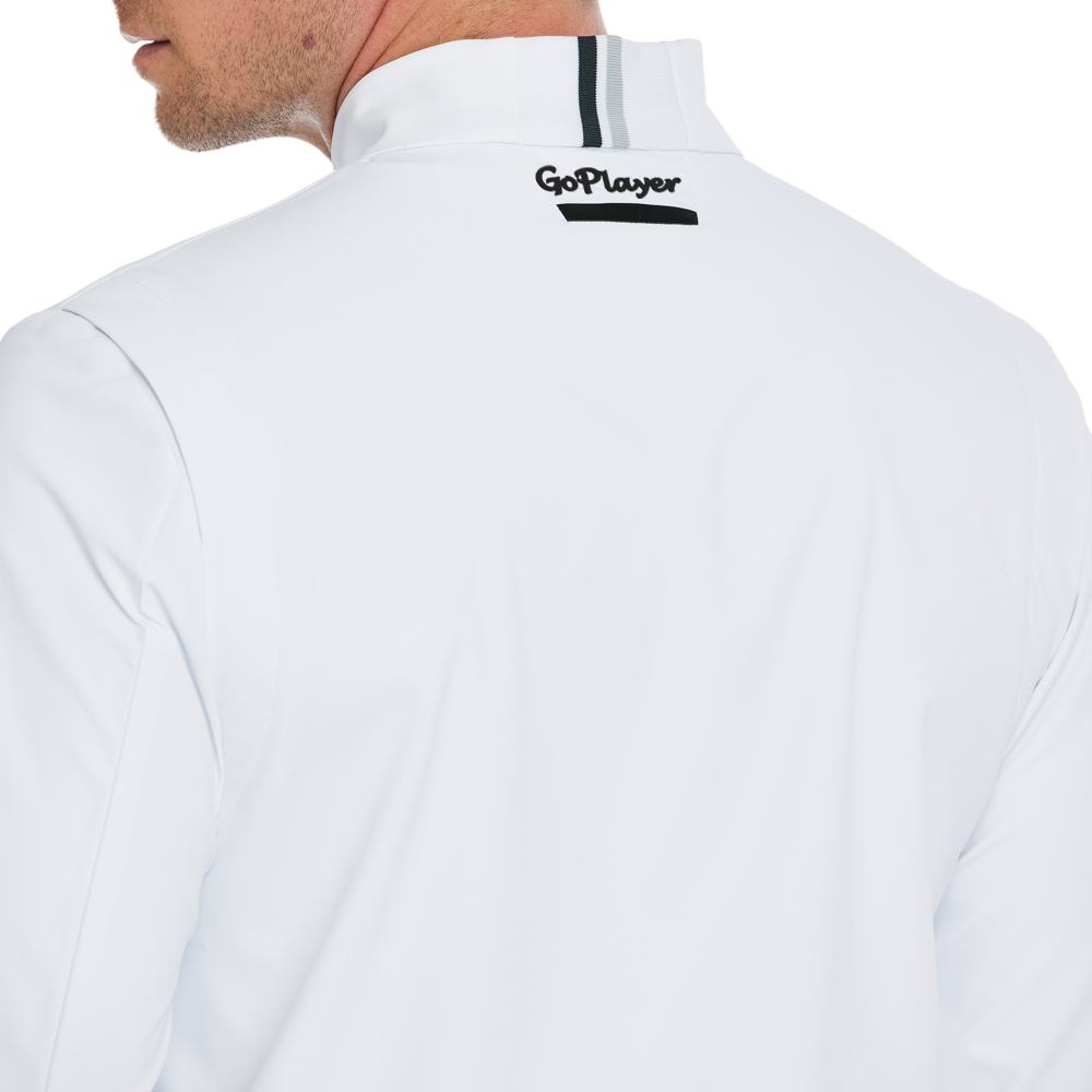 Men's lightweight windproof and water-repellent windbreaker (white)