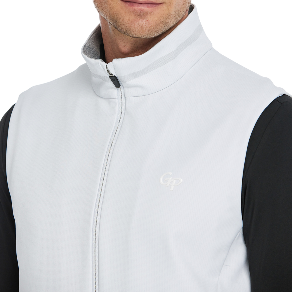 Men's Volcanic Rock Fleece-Soled Warm Vest (White)