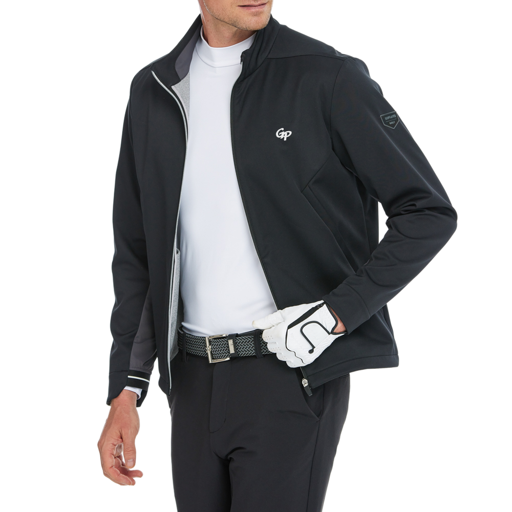 Men's Volcanic Rock Fleece-Lined Warm Jacket (Black)