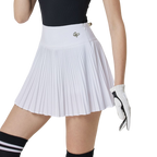 GoPlayer Ladies Golf Pleated Skirt (White)