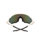 GoPlayer Large Frame Sunglasses (White Black Frame Green Plating)