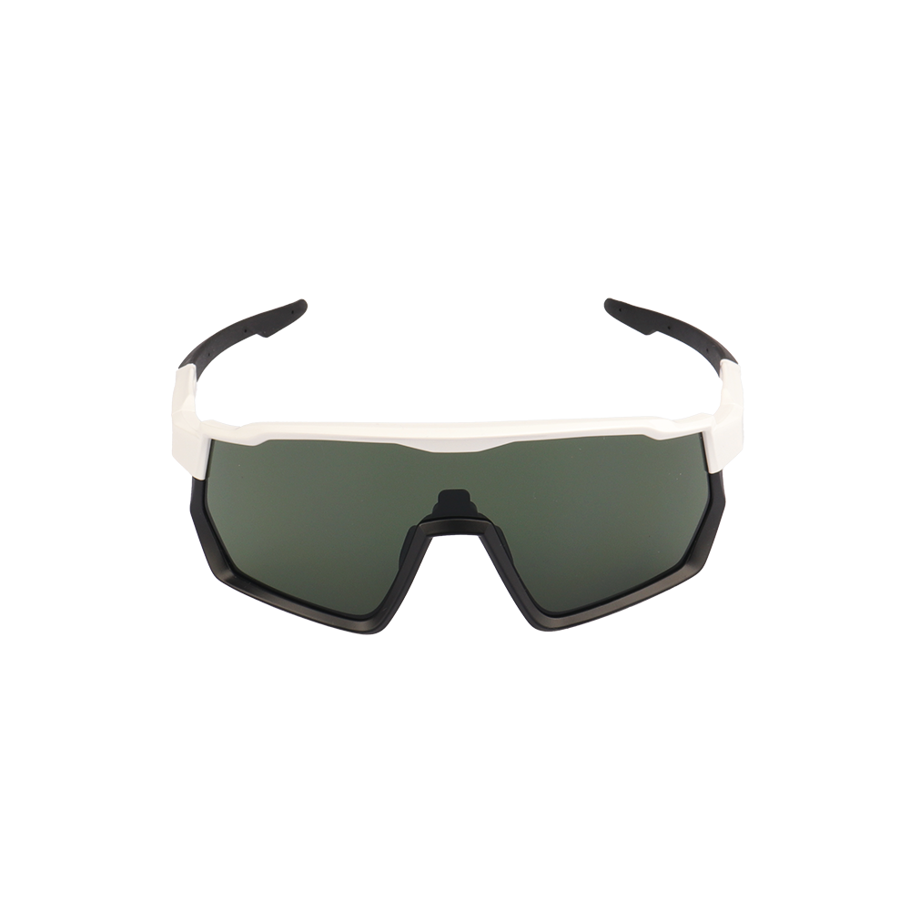 GoPlayer Big Frame Sunglasses (White Black Frame Green Film)