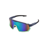 GoPlayer ラージ フレーム サングラス (ブルーとグリーンのフレームにグリーンのメッキ)