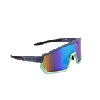 GoPlayer ラージ フレーム サングラス (ブルーとグリーンのフレームにグリーンのメッキ)