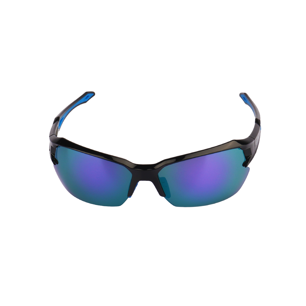 GoPlayer Half Frame Sunglasses (Black Frame Purple Plated)