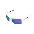 GoPlayer Half Frame Sunglasses (White Frame Purple Plated)