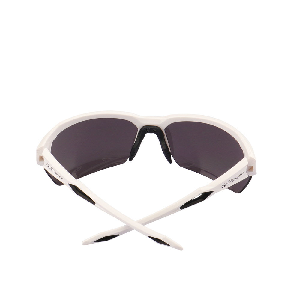 GoPlayer Half Frame Sunglasses (Silver Plated White Frame)