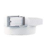 GoPlayer Embossed Ball Pattern Wide Slide Buckle Golf Belt (White)