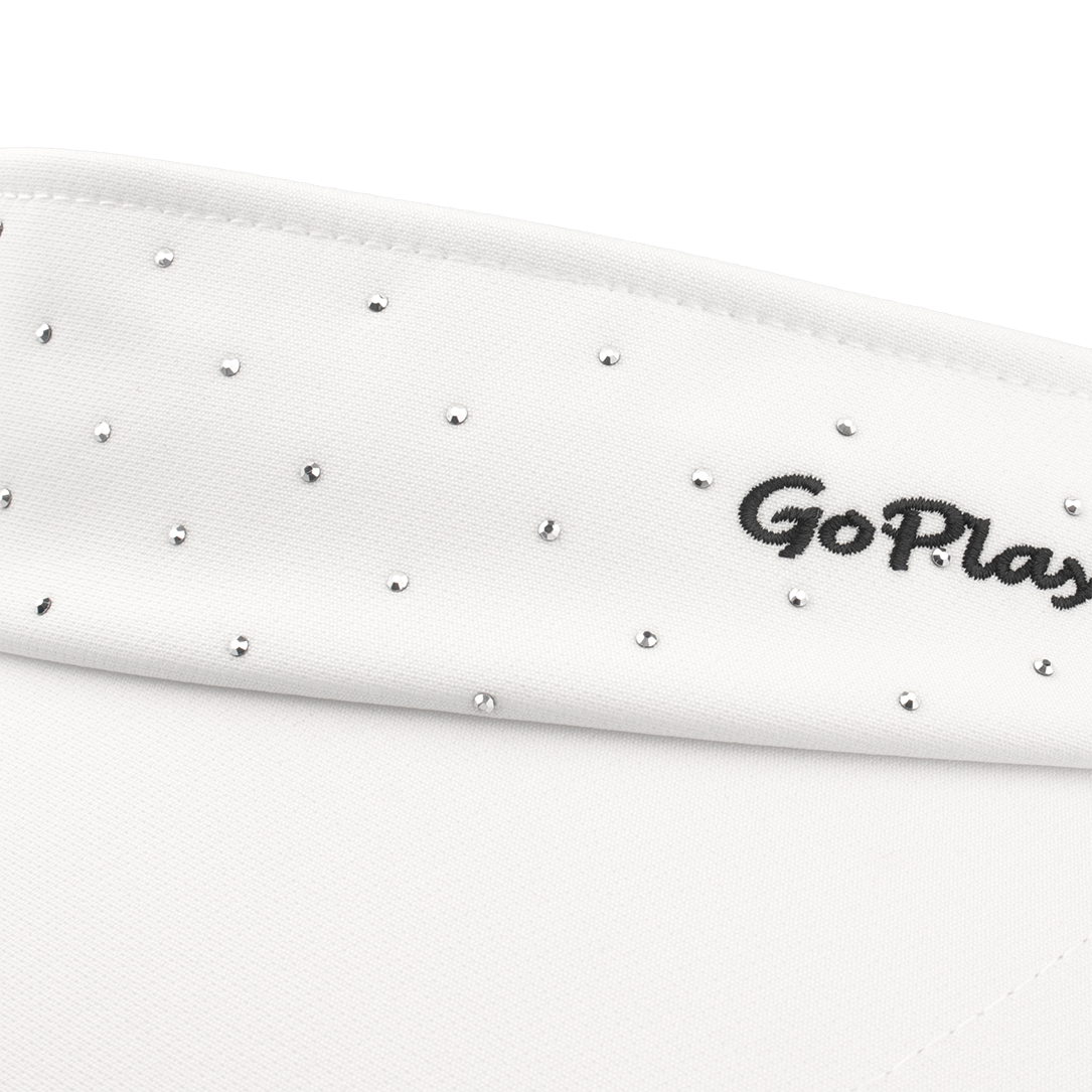 GoPlayer Ladies Golf Hollow Visor Hat (White)