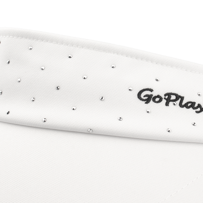 GoPlayer Ladies Golf Hollow Visor Hat (White)