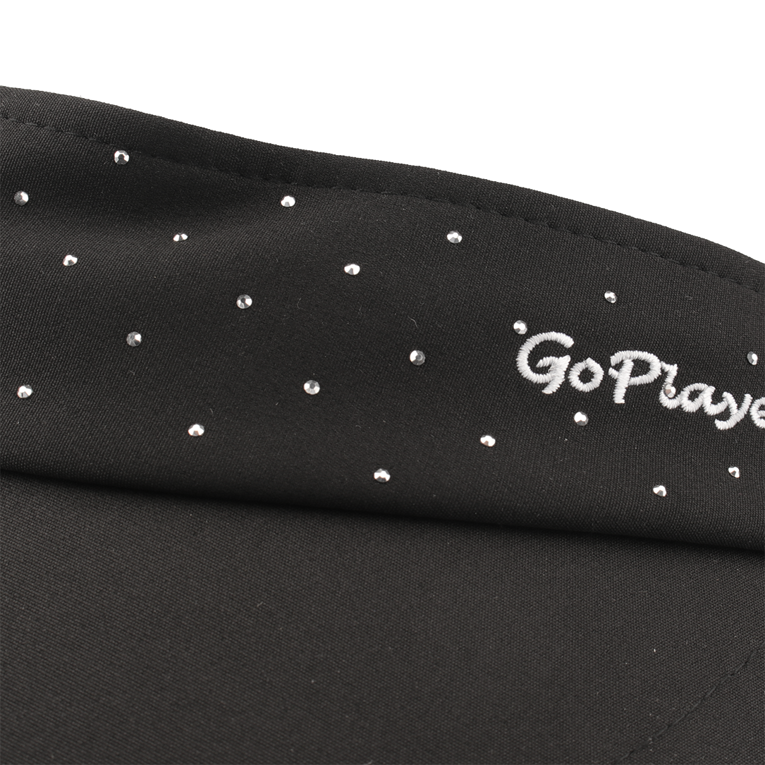 GoPlayer Ladies Golf Hollow Visor Hat (Black)